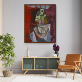 Woman In An Armchair - Framed Canvas