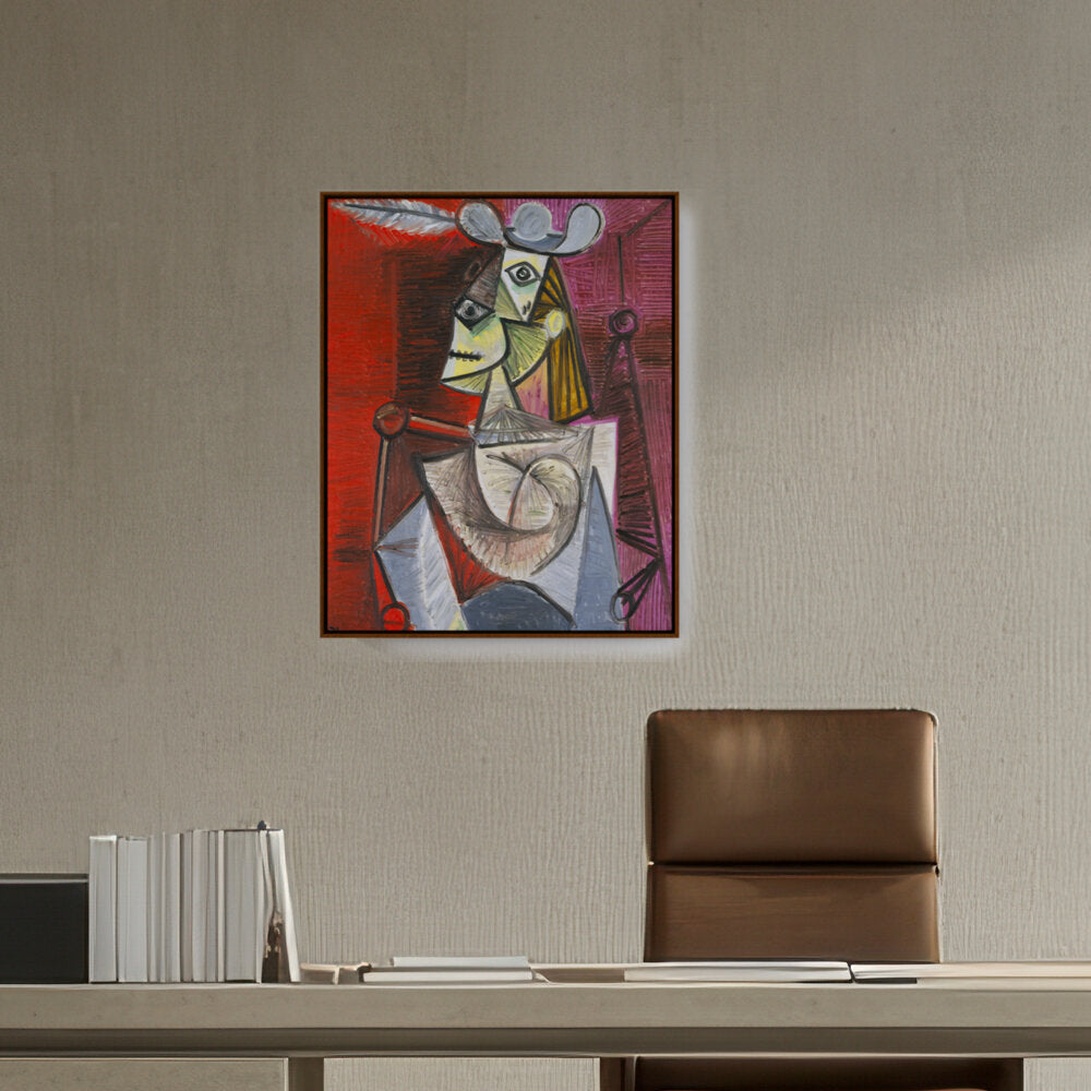 Woman In An Armchair - FLOATING FRAME