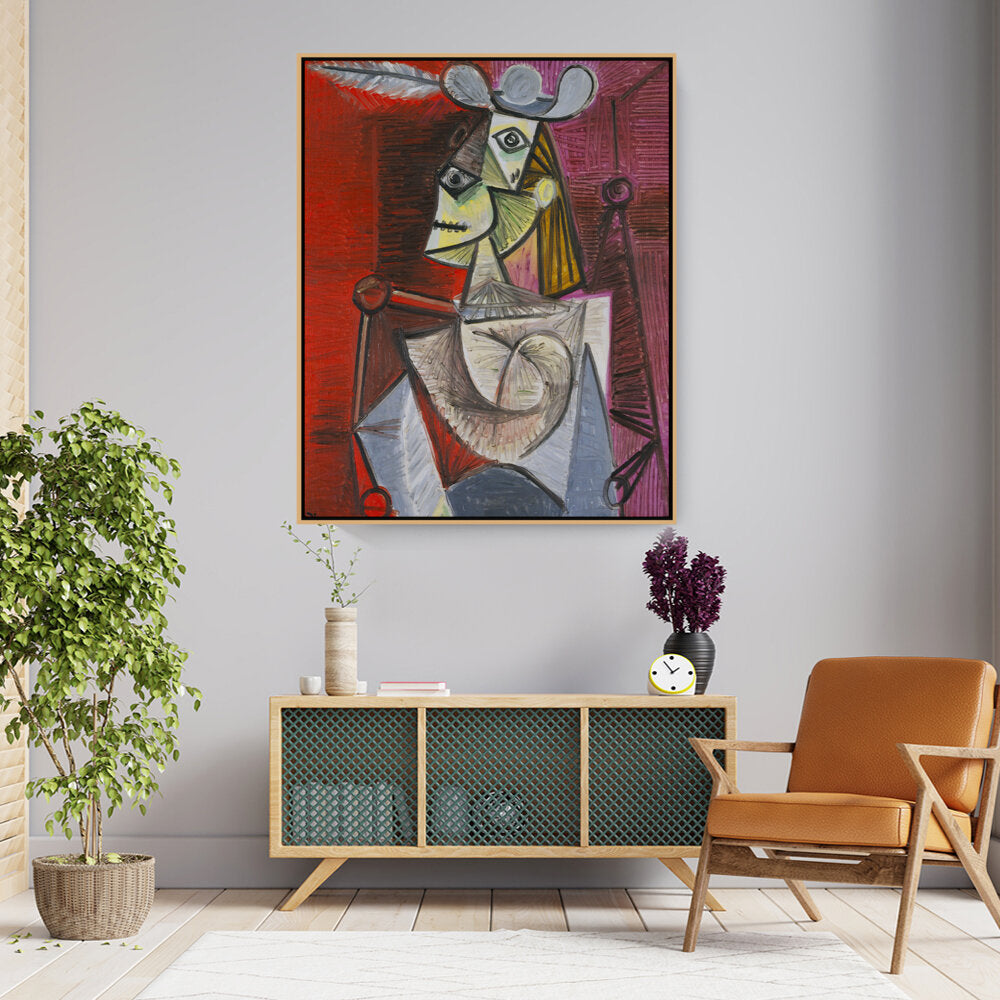 Woman In An Armchair - FLOATING FRAME