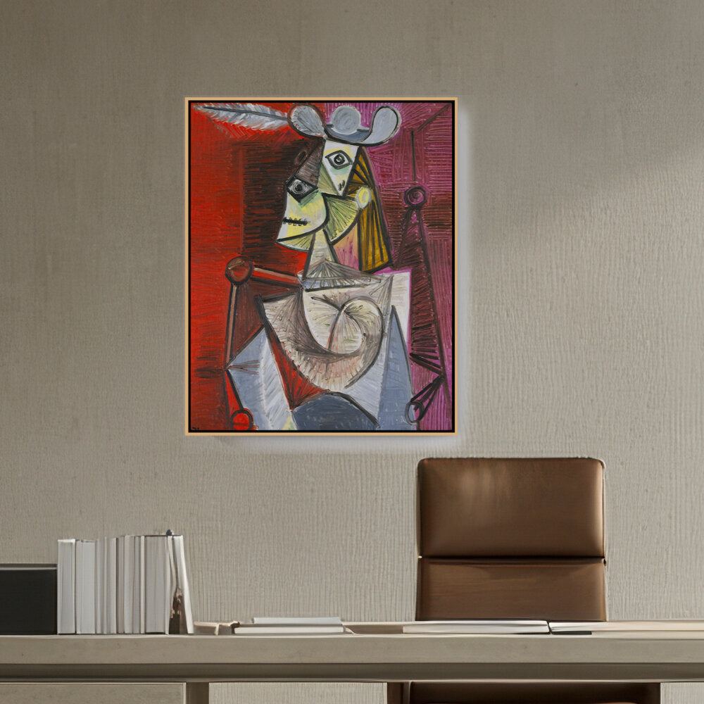 Woman In An Armchair - FLOATING FRAME