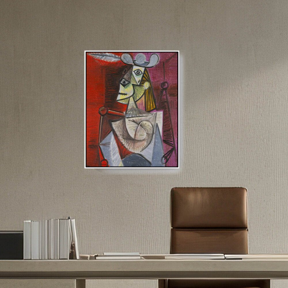 Woman In An Armchair - FLOATING FRAME