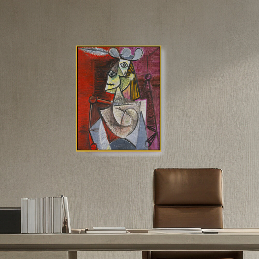 Woman In An Armchair - FLOATING FRAME