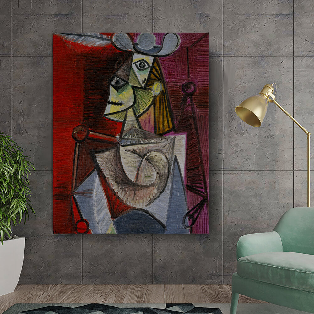 Woman In An Armchair - Wall Canvas