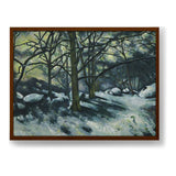 Melting Snow Fontainbleau - Framed Canvas