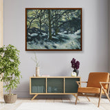 Melting Snow Fontainbleau - Framed Canvas