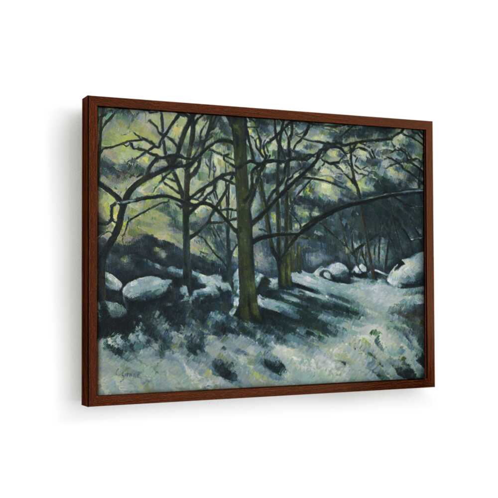 Melting Snow Fontainbleau - Framed Canvas