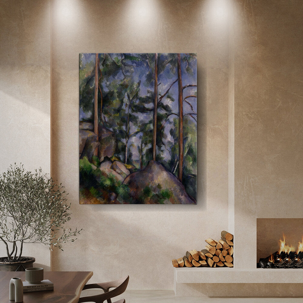 Pines And Rocks - Wall Canvas