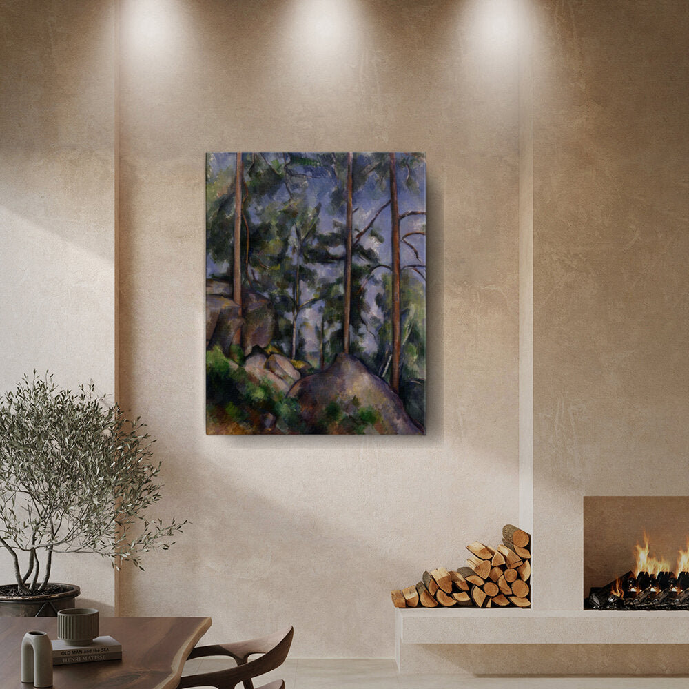 Pines And Rocks - Wall Canvas