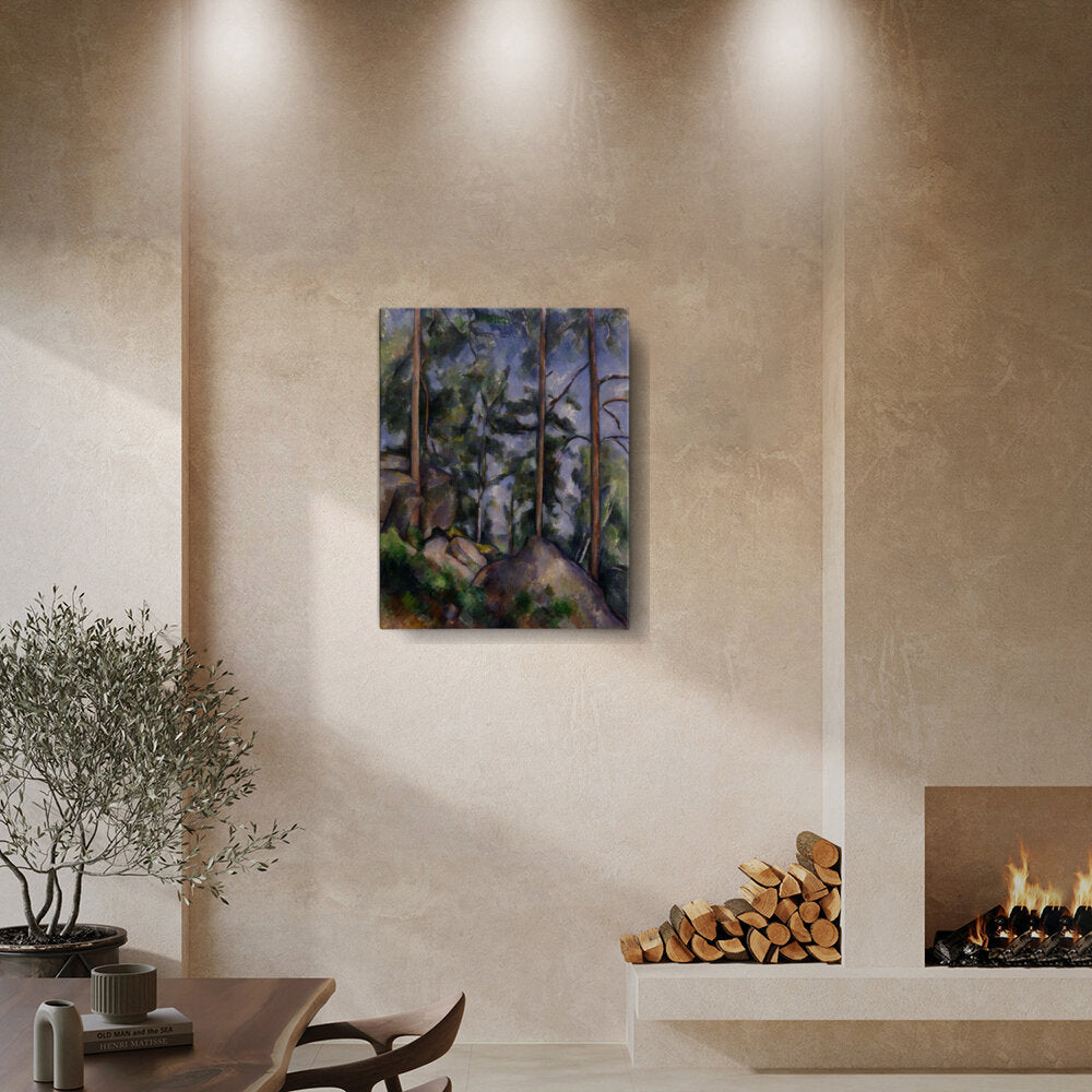 Pines And Rocks - Wall Canvas