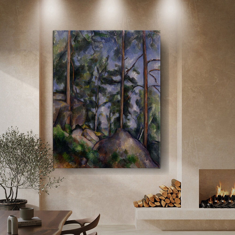 Pines And Rocks - Wall Canvas