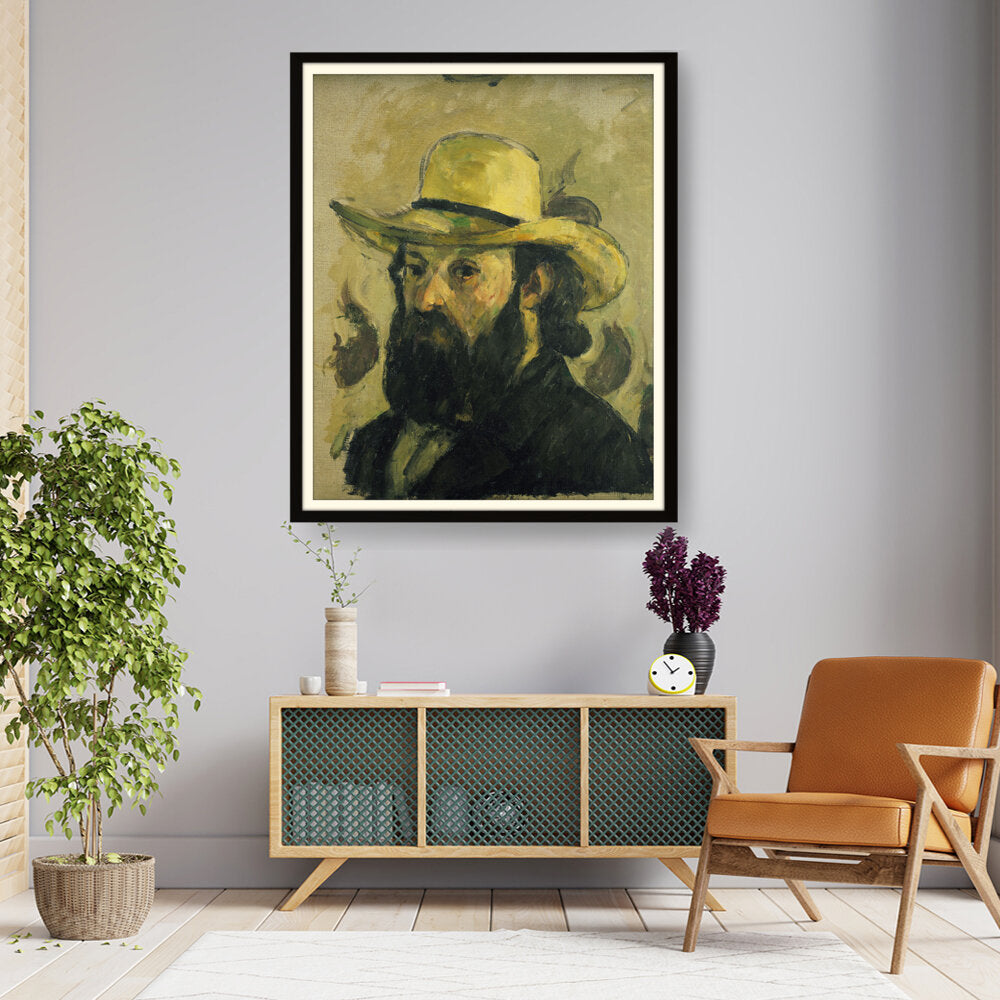 Self Portrait In A Straw Hat - WALL MOUNT FRAME