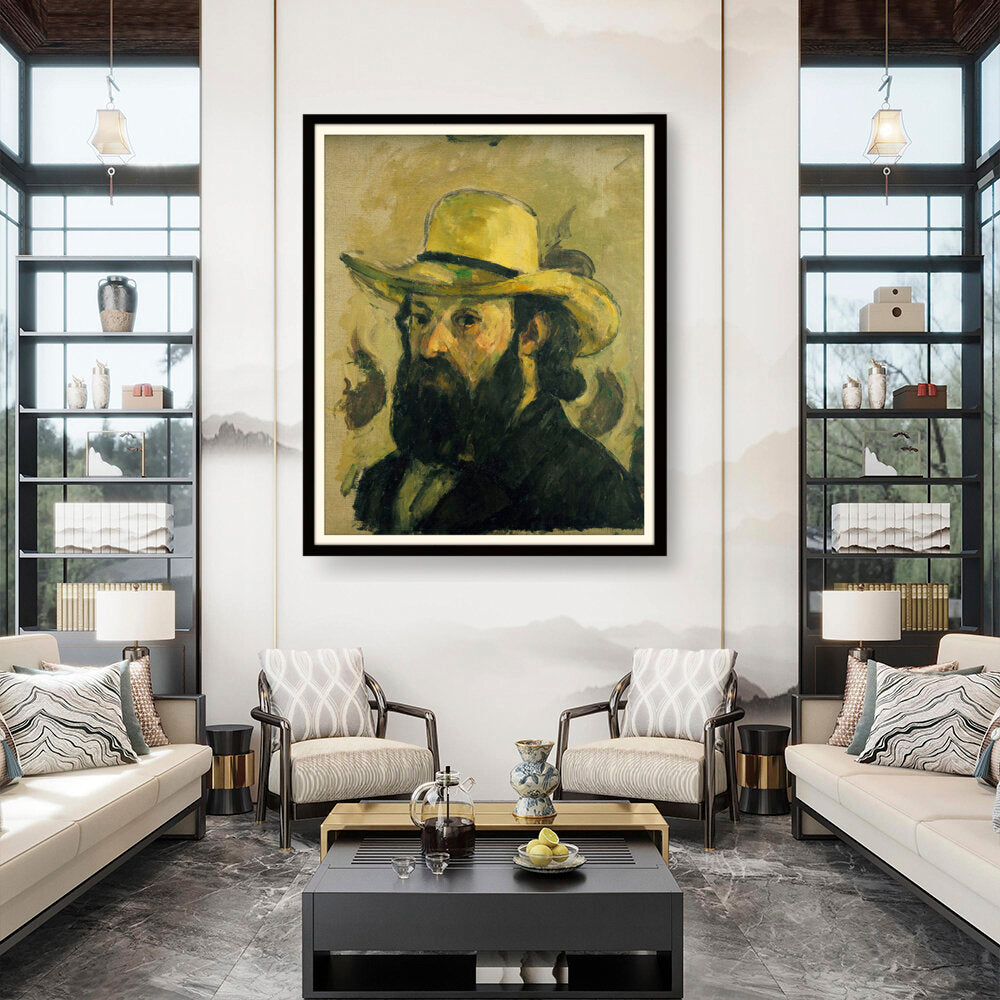 Self Portrait In A Straw Hat - WALL MOUNT FRAME