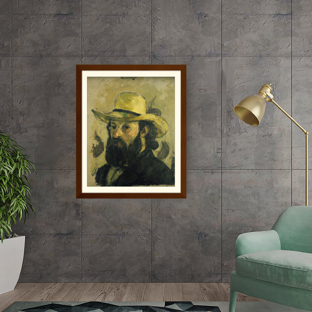 Self Portrait In A Straw Hat - WALL MOUNT FRAME