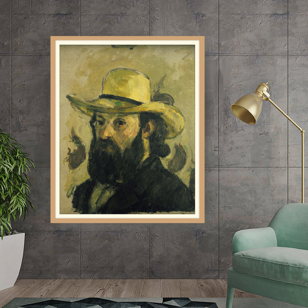 Self Portrait In A Straw Hat - WALL MOUNT FRAME