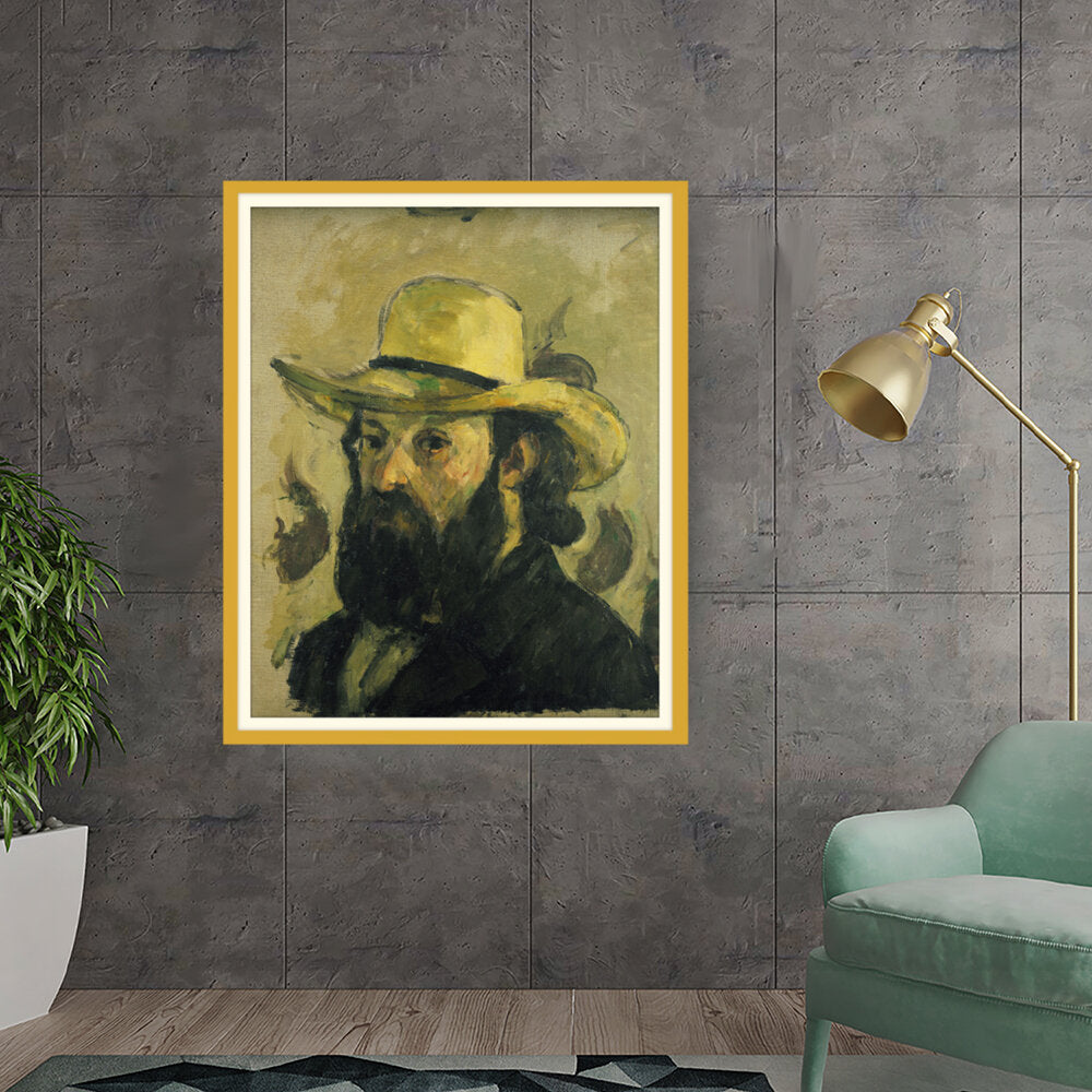 Self Portrait In A Straw Hat - WALL MOUNT FRAME