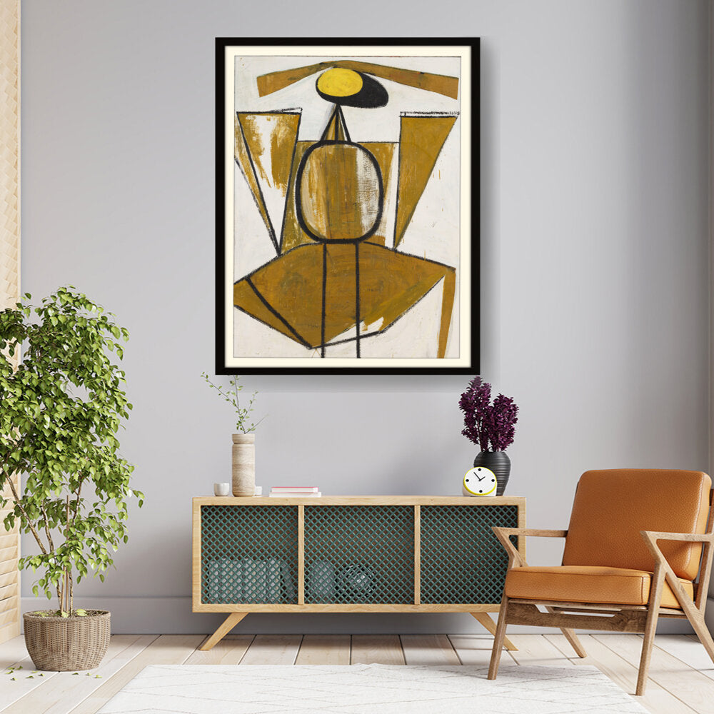 Personage With Yellow Ochre - WALL MOUNT FRAME