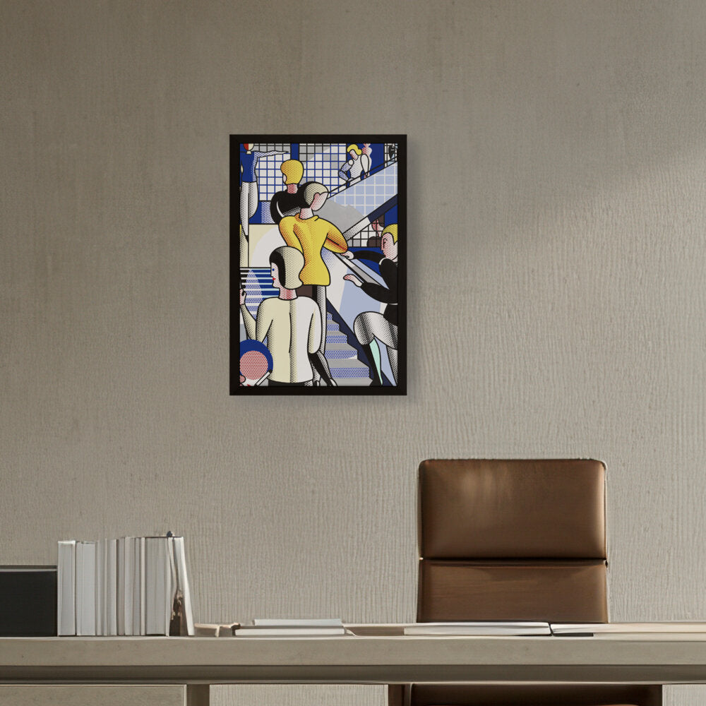 Bauhaus Stairway - Framed Canvas