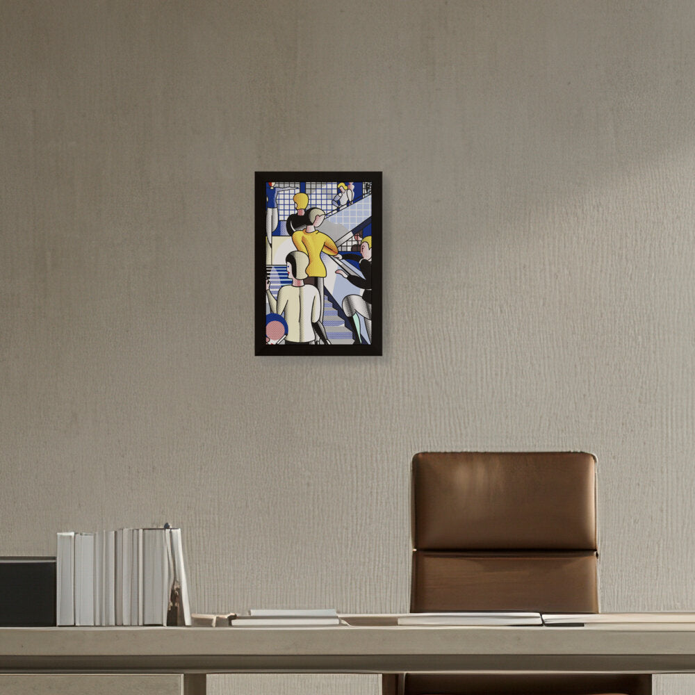 Bauhaus Stairway - Framed Canvas