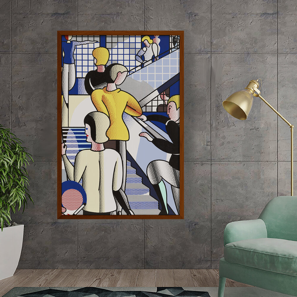 Bauhaus Stairway - Framed Canvas