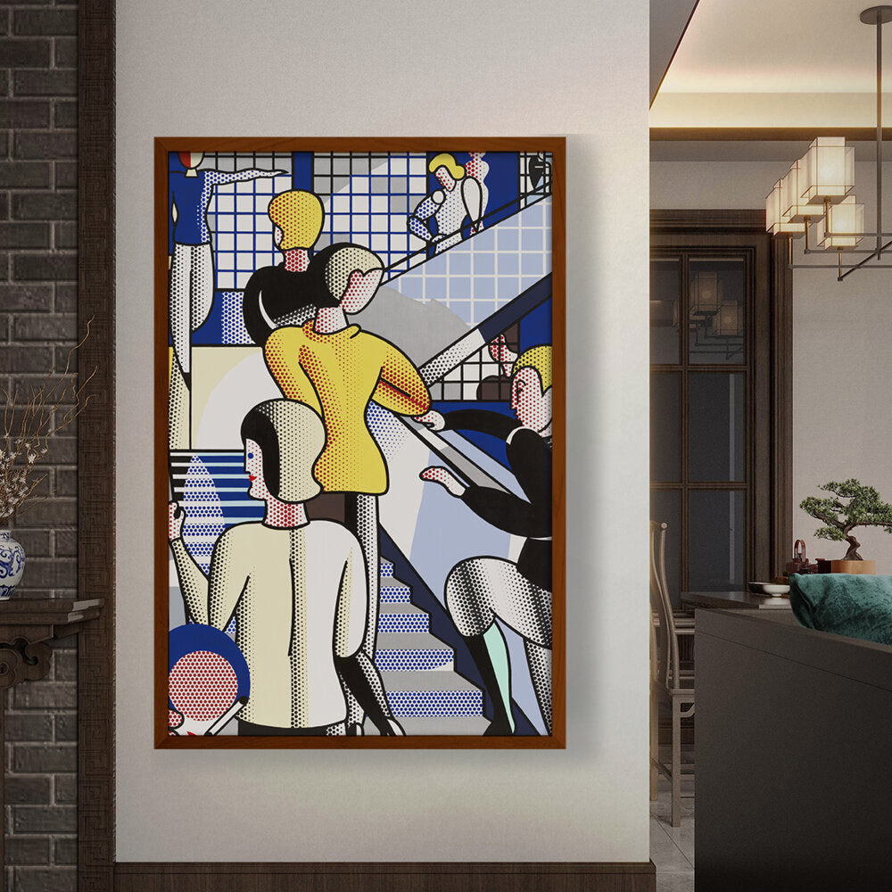 Bauhaus Stairway - Framed Canvas