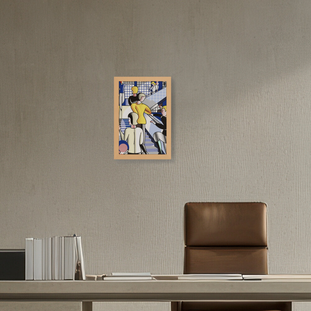 Bauhaus Stairway - Framed Canvas