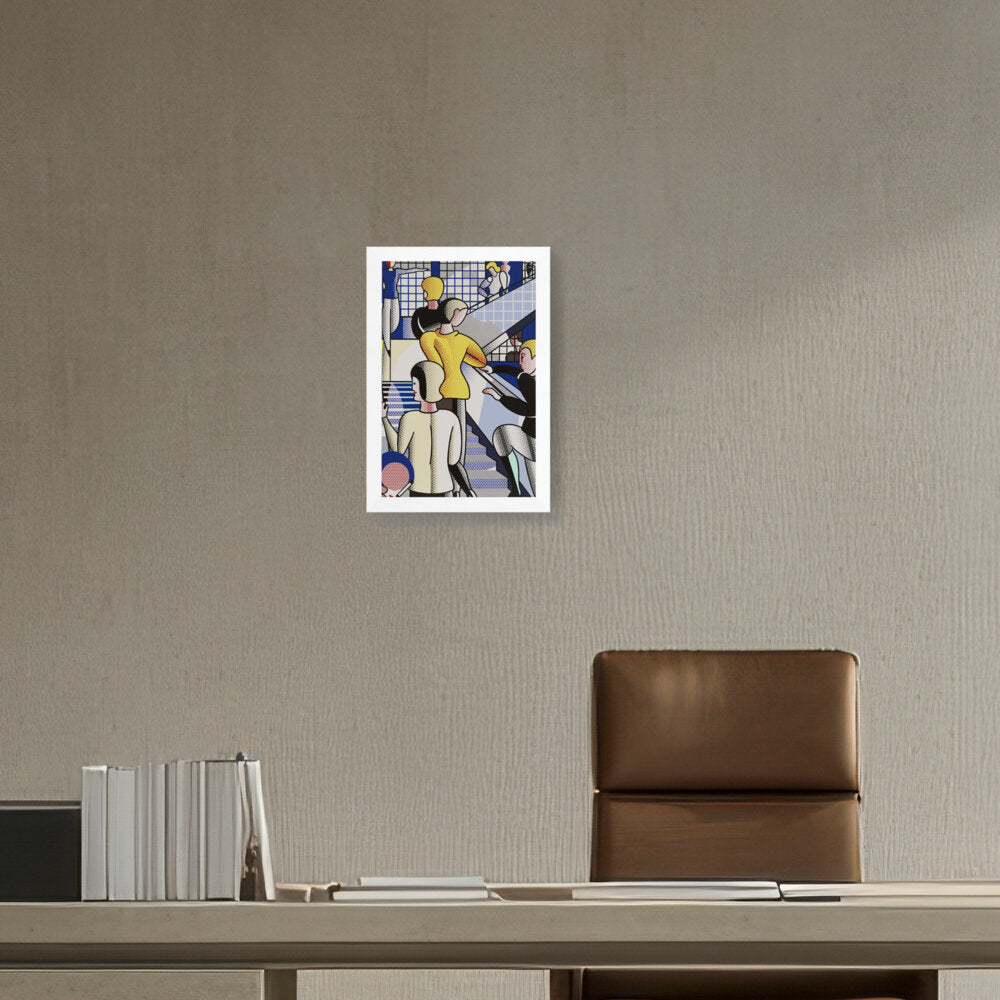 Bauhaus Stairway - Framed Canvas
