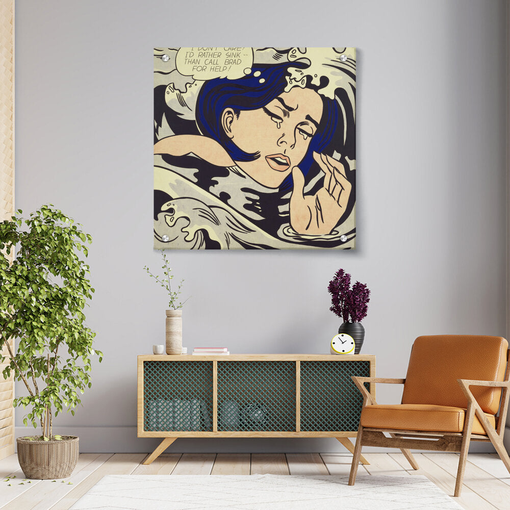 Drowning Girl - Acrylic Wall Photo