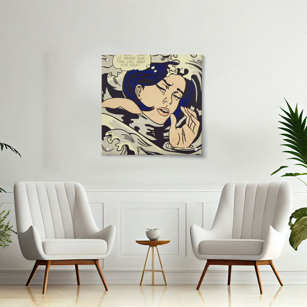 Drowning Girl - Acrylic Wall Photo