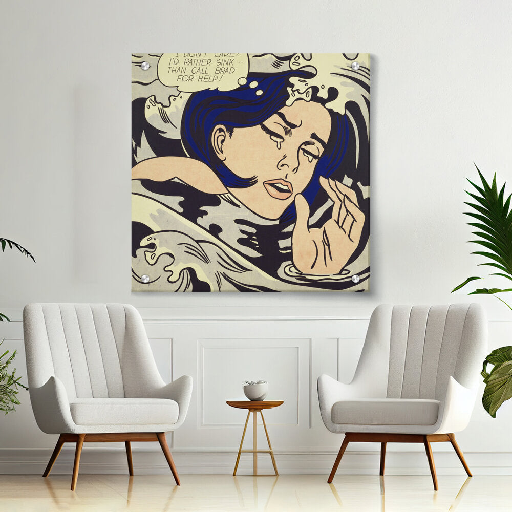 Artist5 - Art - Drowning Girl - Acrylic Wall Photo