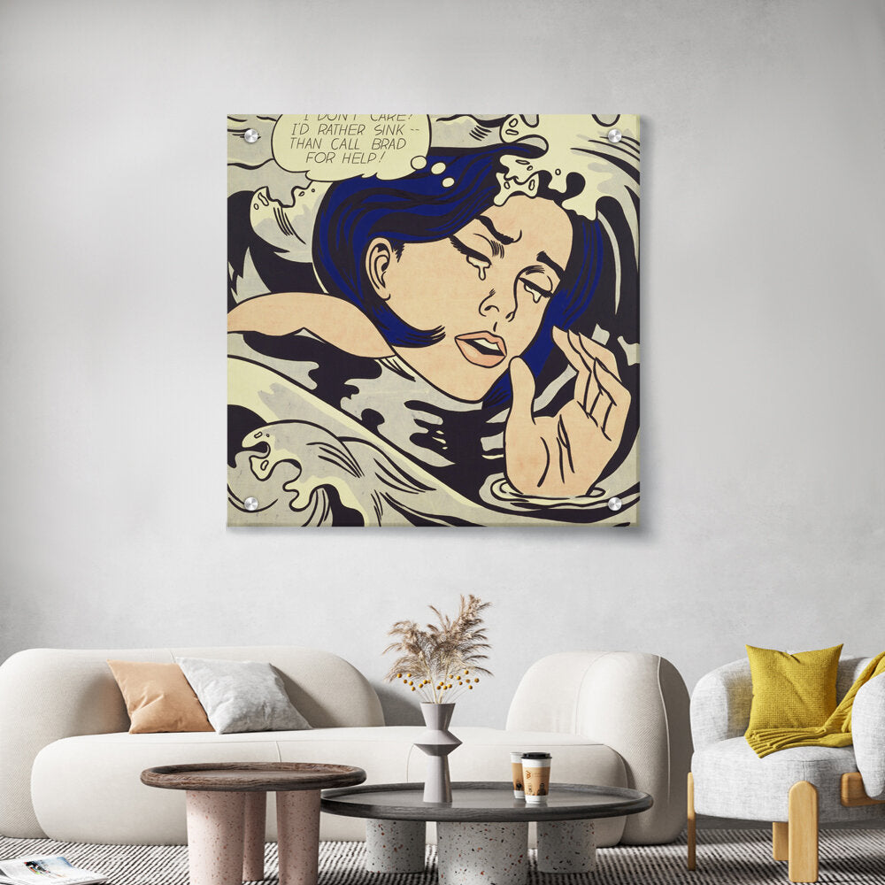 Drowning Girl - Acrylic Wall Photo