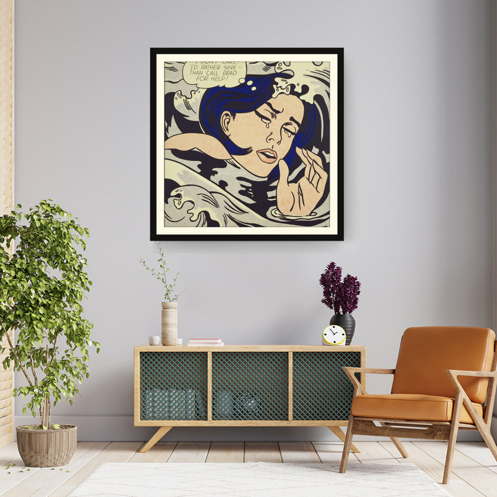 Drowning Girl - WALL MOUNT FRAME