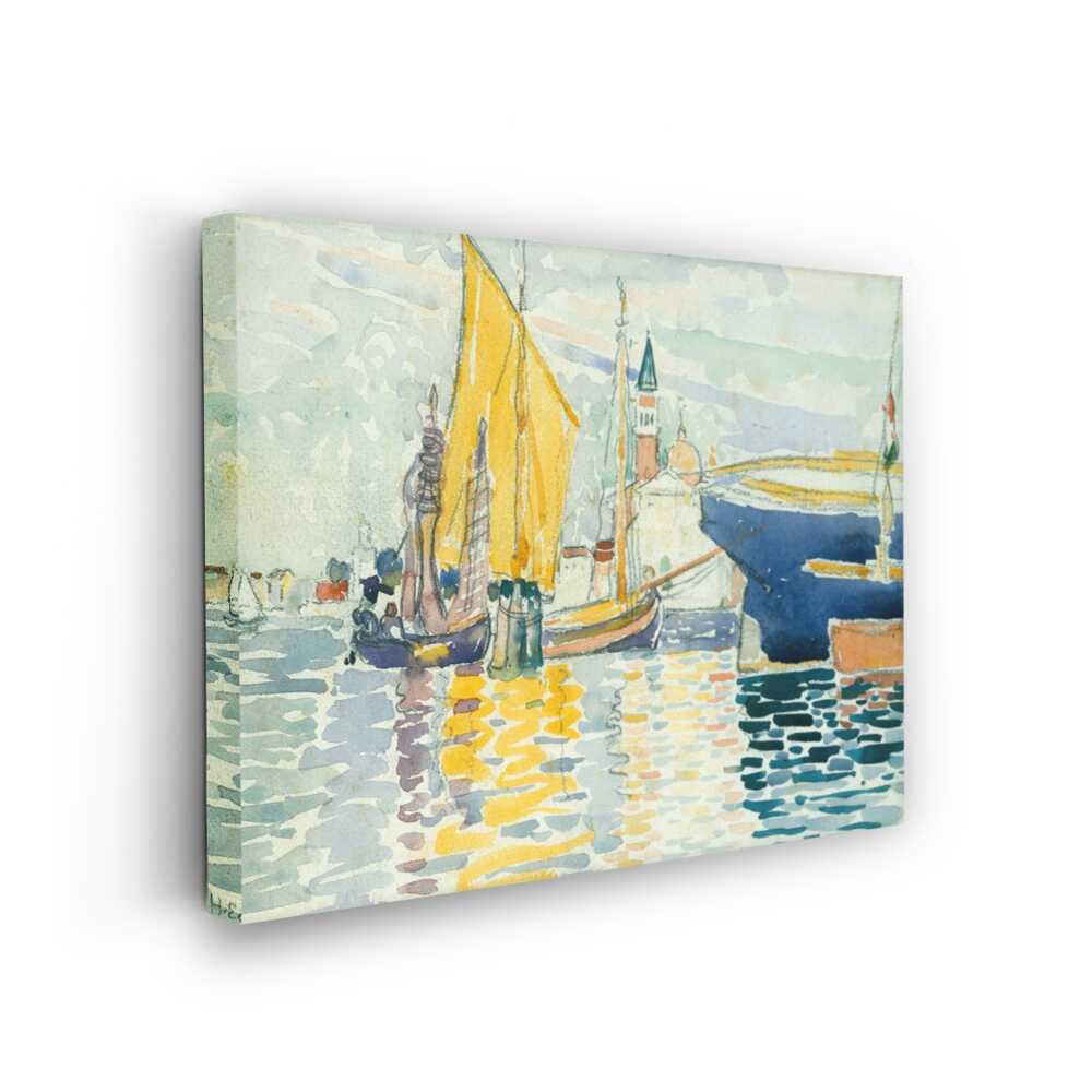 Picasoul - Picasoul Curated - Harbor With Yellow Sailboats - Wall Decor