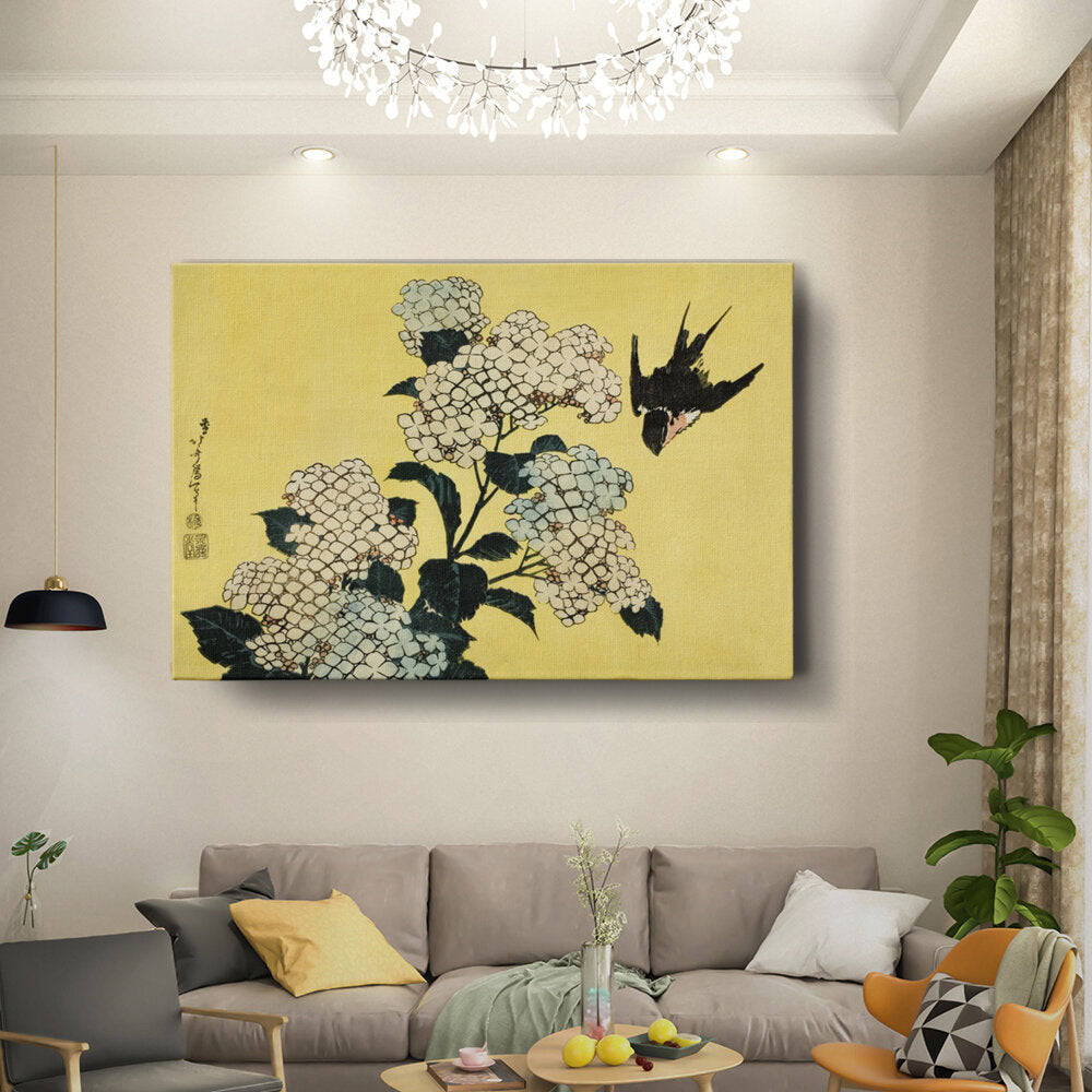 Swallow And Flowers