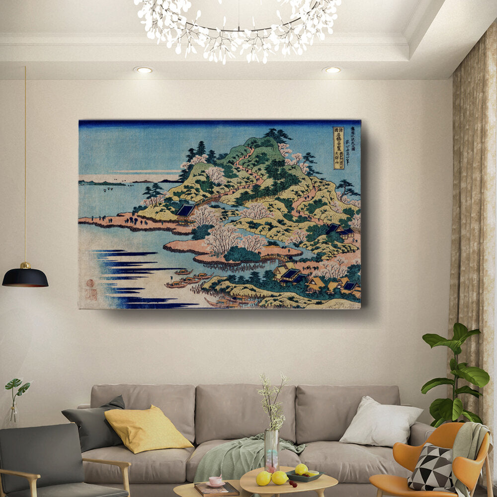 Scenic Hillside With Cherry Blossoms