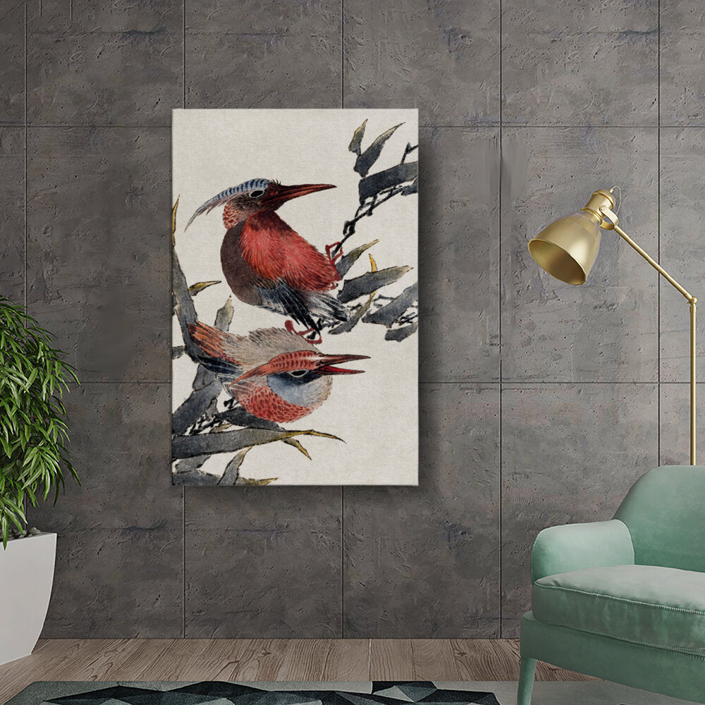 Elegant Birds Amongst Leaves