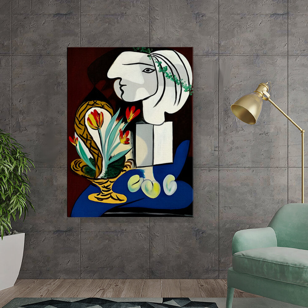Abstract Woman With Flowers