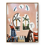 Palm View - Floating Framed Canvas