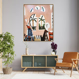 Palm View - Floating Framed Canvas