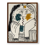 Contemplative Faces - Framed Canvas