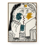 Contemplative Faces - Floating Framed Canvas