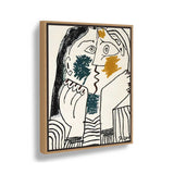 Contemplative Faces - Floating Framed Canvas