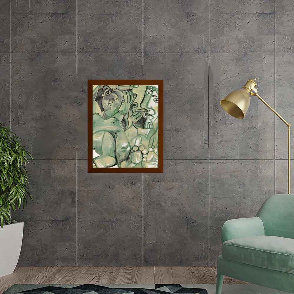 Abstract Expressions Of Humanity - Framed Canvas