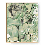 Abstract Expressions Of Humanity - Floating Framed Canvas