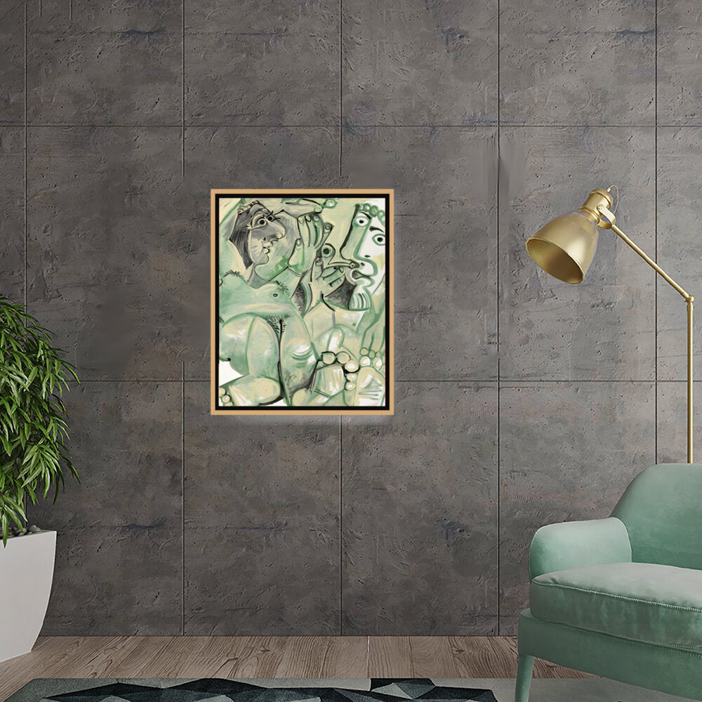 Abstract Expressions Of Humanity - Floating Framed Canvas