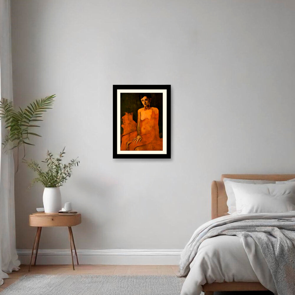 Contemplative Figure - Framed Wall Art