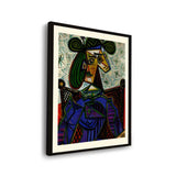 Abstract Portrait In Bold Colors - Framed Wall Art