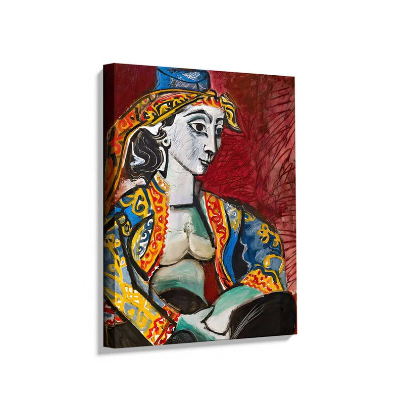 Picasoul - Picasoul Curated - Seated Woman In Colorful Attire - Wall Decor