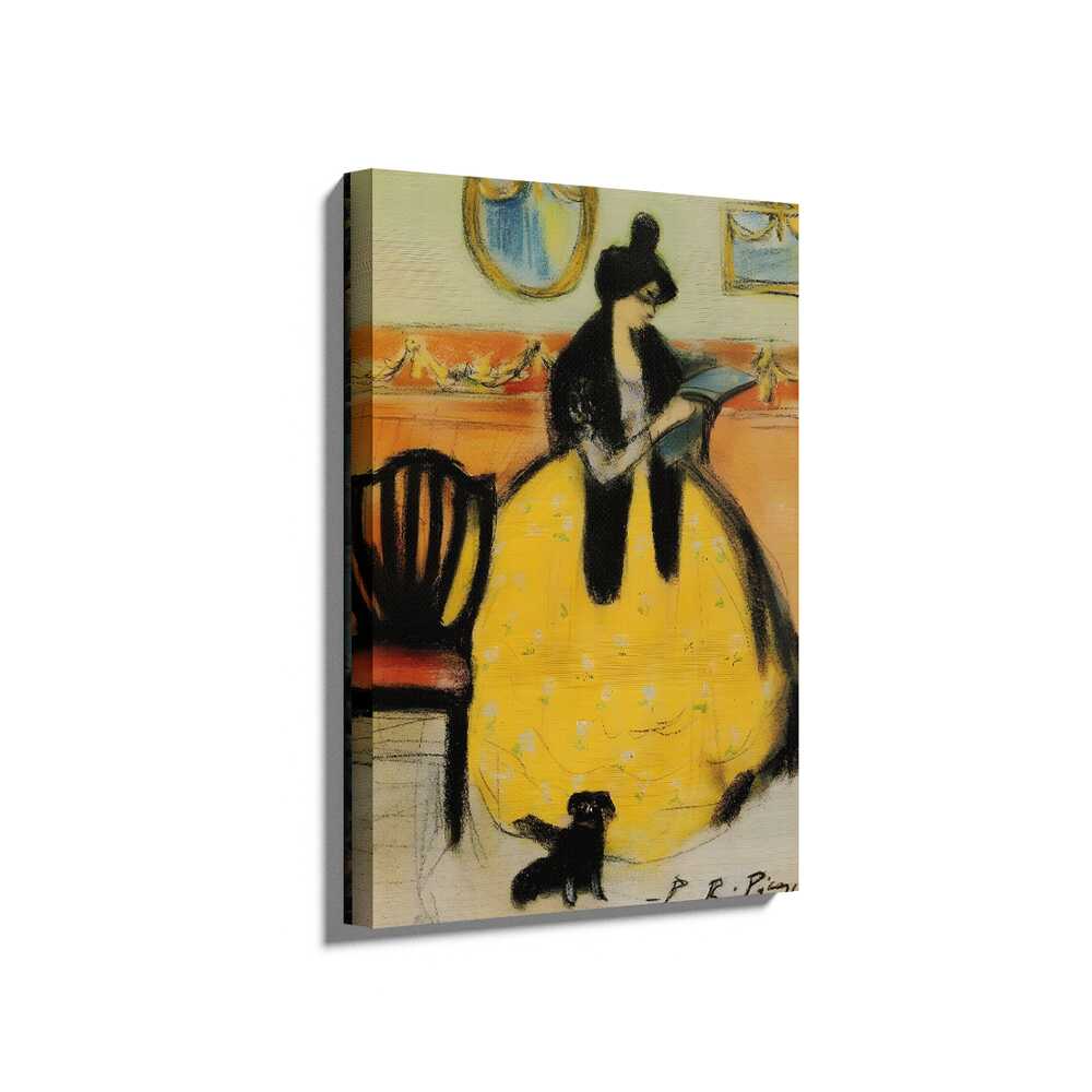 Picasoul - Picasoul Curated - Woman Reading With Dog - Wall Decor