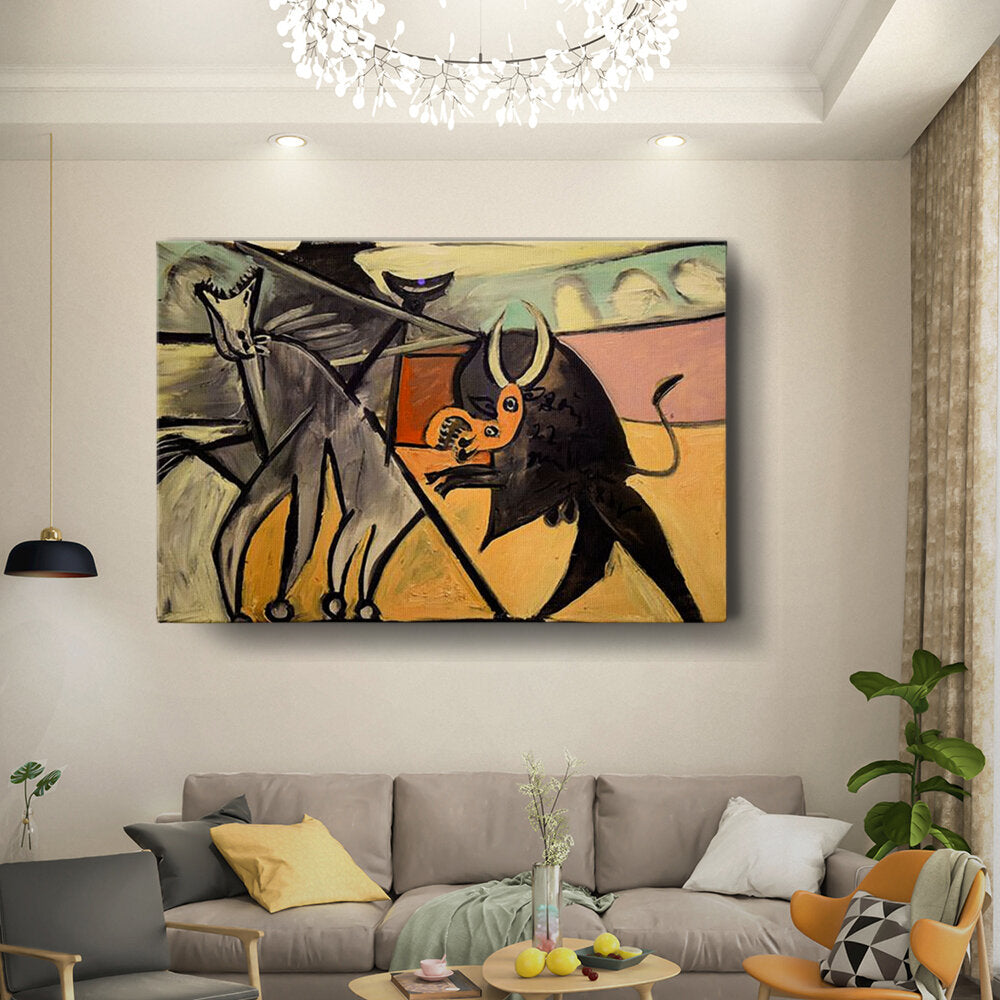 Horses And Bull