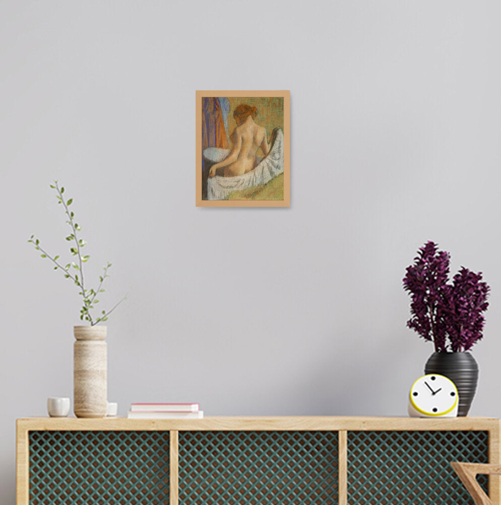 After The Bath Woman With A To - Framed Canvas